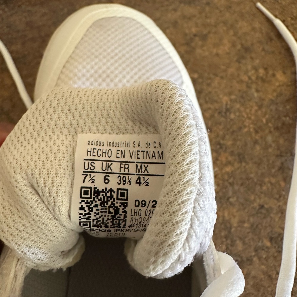 Adidas White and Silver Athletic Shoes - Picture 4 of 5